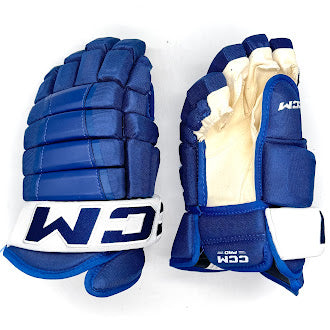 CCM HG97XP - Gant de hockey NHL Pro Stock - Maple Leafs de Toronto (bleu/blanc)